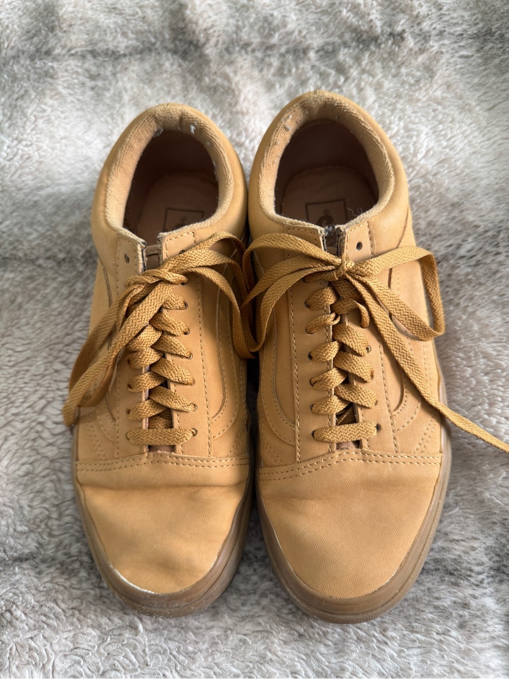 Vans Tan/Camel Low-Top Canvas Sneakers